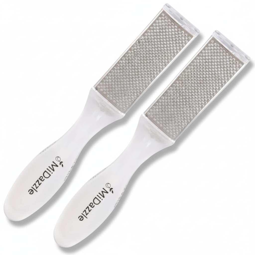 Midazzle 2 in 1 Foot Scrubber, Foot Callus Scrubber, Double-Sided Foot Heel Scrubber Shaver Rasp Foot File and Callus Remover for Grit Exfoliates Removes Dead Skin, Effective for Thick Callus and Cracked Feet (MIFF5206, Pack of 2)-image-42