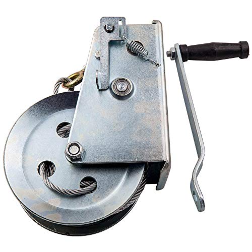 Equipamento duplo resistente para manivela de guincho manual de 1,587 kg para reboque de barco ATV R