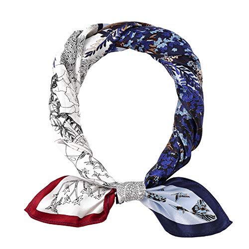 GREATEE 100% Maulbeerseide Damen Seidentuch Quadratischer Seidenschal Weich Bequem Halstuch Nickituch Elegant Geschenk Cover