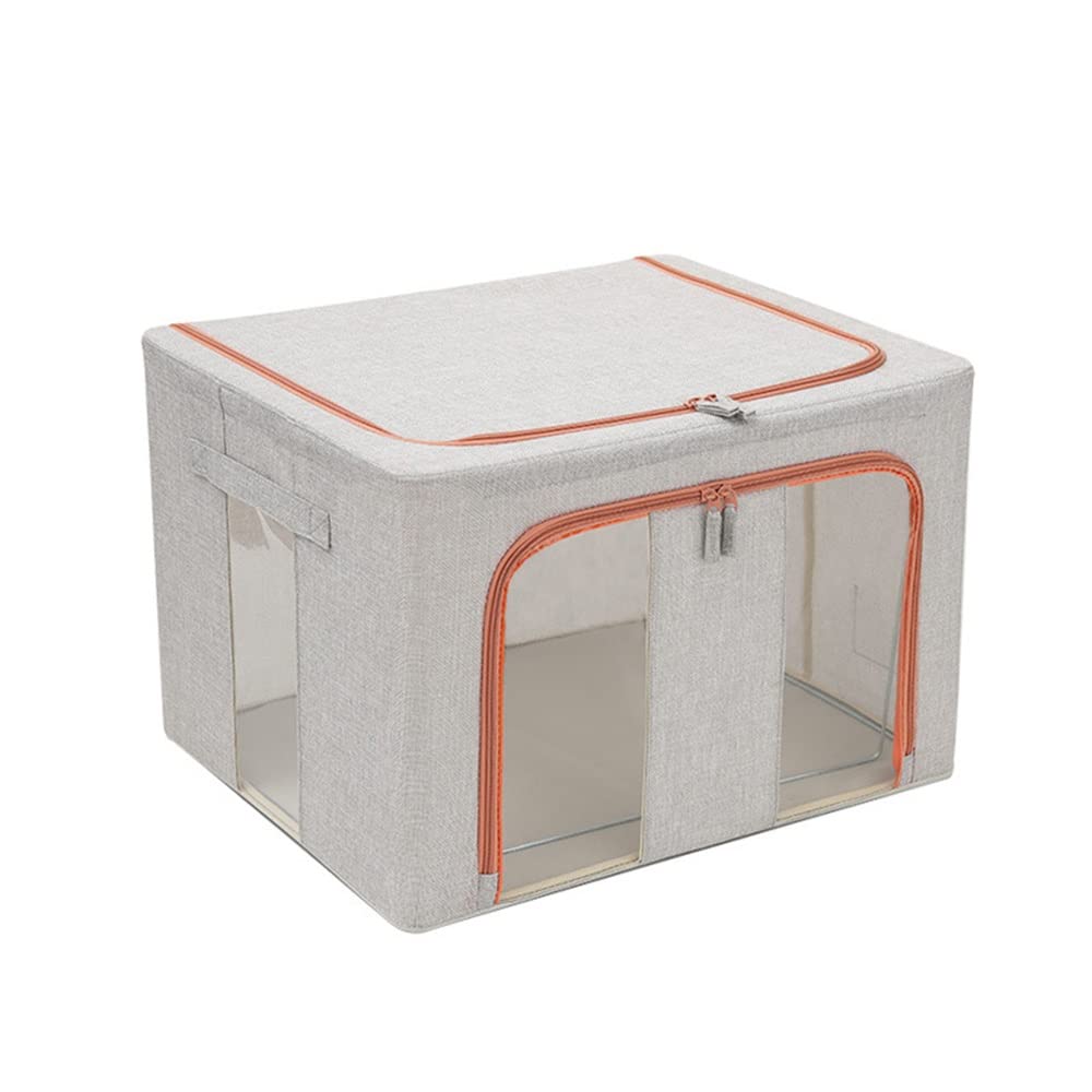 ETRGFTHU Clothes Storage Bag Household Large Capacity Box Foldable Design Under-bed/wardrobe Sundries Bin Dust and Odorless(Grey)