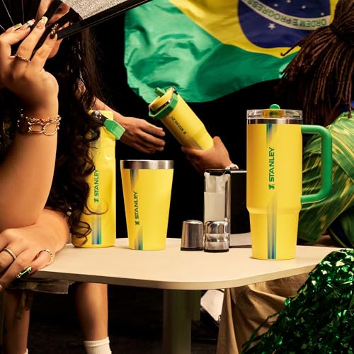 Image of STANLEY IceFlow 2.0 Flip Straw Tumbler with Handle, 30 oz | Twist On Lid and Flip Up Straw | Leak Resistant Water Bottle | Insulated Stainless Steel | BPA-Free | Team Yellow Green