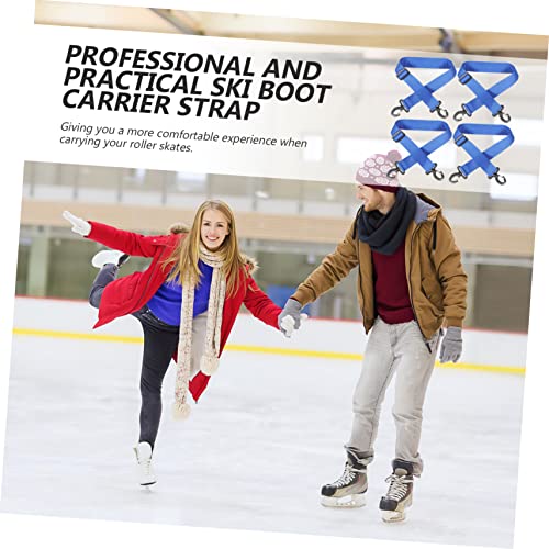 INOOMP 4 Stück Skistiefel-Schultergurt Skate-Leine Outdoor-Skates Rollschuh-Schnürsenkel Skates Tragegurt Stangen-Trägergurte Outdoor-Rollschuhe Verstellbarer Skischuh-Träger – Bild 7