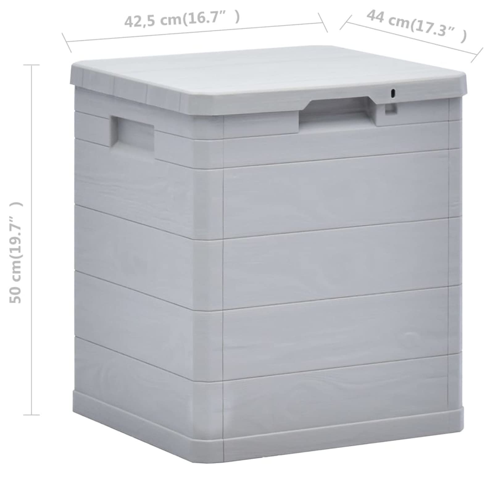 ARKEM Baule da Giardino Effetto Legno Organizer Box Giocattoli Multibox Impermeabile Esterni,Baule da Giardino 90 L Grigio Chiaro