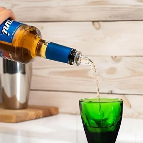 Miniatura 4 de Soro Essentials - Juego de 12 vertedores de botellas de licor de plástico de flujo libre transparente sin collar- Vertedores clásicos para botellas