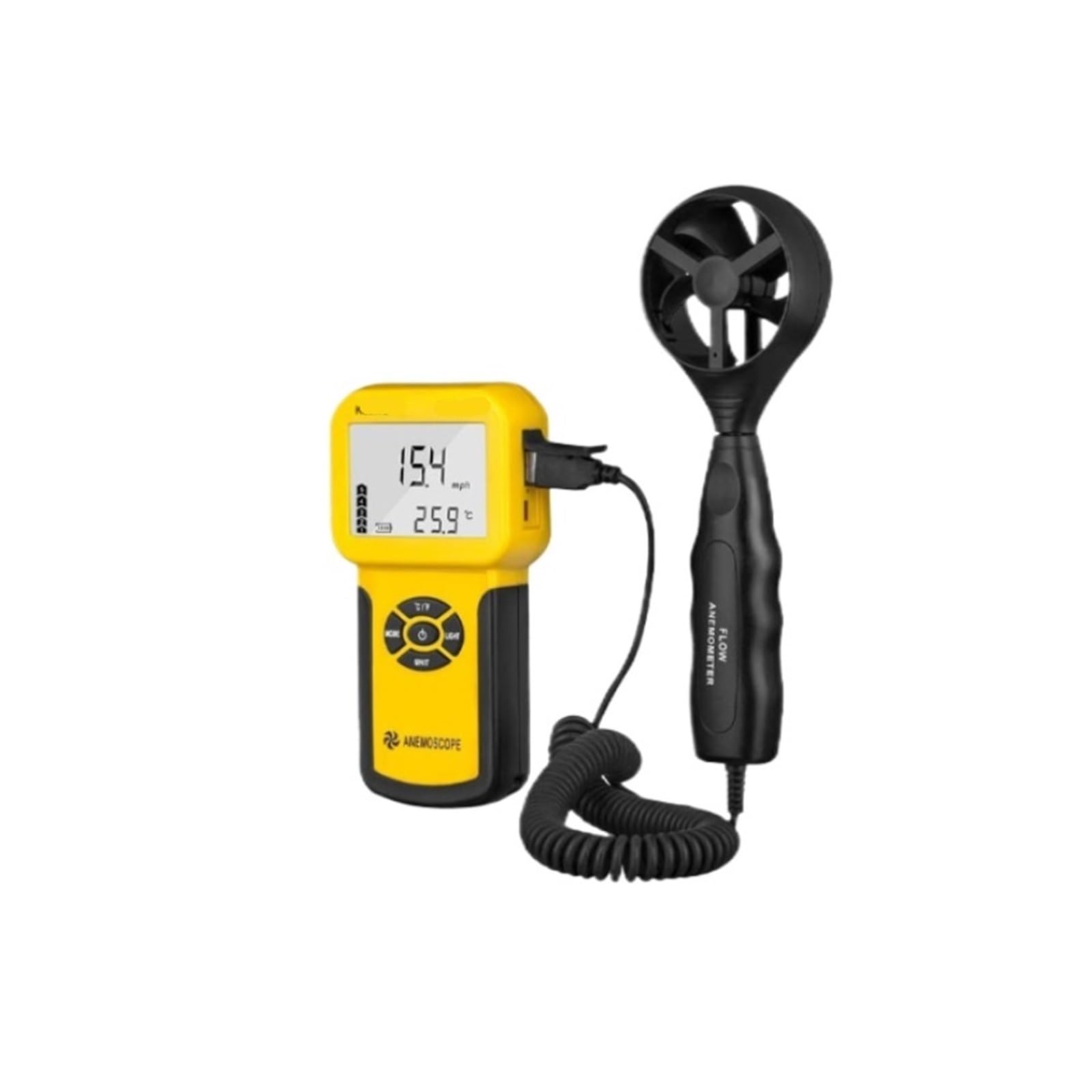 Velocità del -vento, con retroilluminazione e anemometro for mantenimento dati. Misuratore di portata d'aria portatile HVAC(846A)