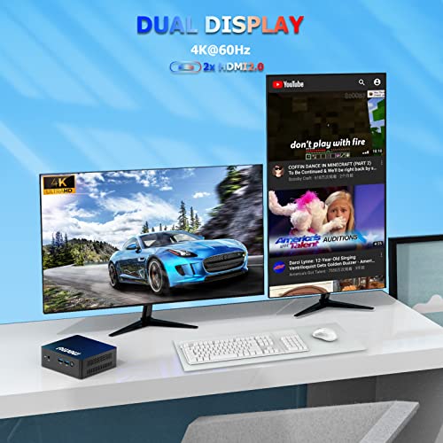 AWOW Mini PC, Intel Celeron J4105 8GB DDR4, 256GB M.2 SATA SSD, Mini Desktop Computer, AL34 Micro PC, 4K@60Hz, Dual HDMI2.0, 2.4G/5G Dual WiFi, Gigabit Ethernet, 5 X USB, BT4.2 – Bild 4