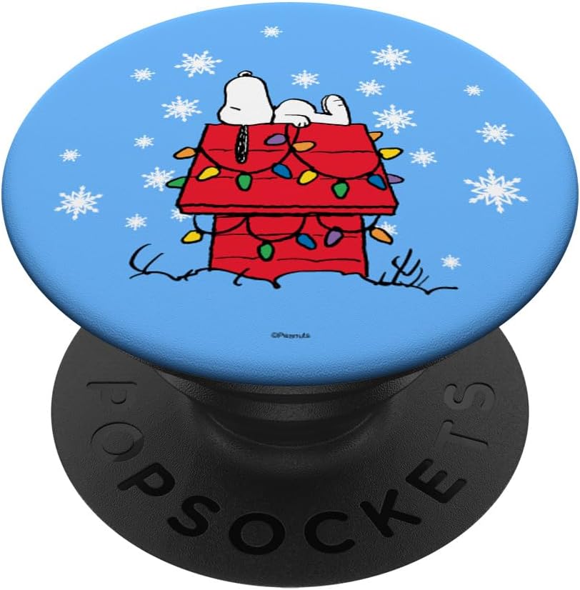 Peanuts Holiday Snoopy Dog House Lights PopSockets PopWallet for MagSafe