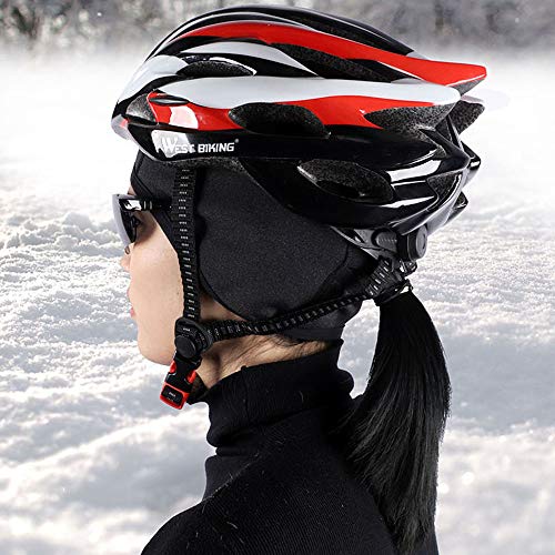 Boné de ciclismo de inverno, Andoer Boné de ciclismo de inverno à prova de vento de lã térmica corri