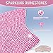 10 PCS Bling Car Door Handle Protector, Shiny Crystal Rhinestone Anti-Scratch Glitter Universal Cars Door Handle Protective Cover, Pink Car Accessories for Women (Pink)