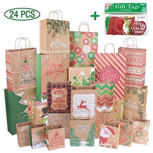 Christmas Gift Tags 60 Count With Untied String (15 Assorted Glitter, Foil, Printed Designs For Diy Xmas Present Wrap And Label Package Name Card) #TOP6