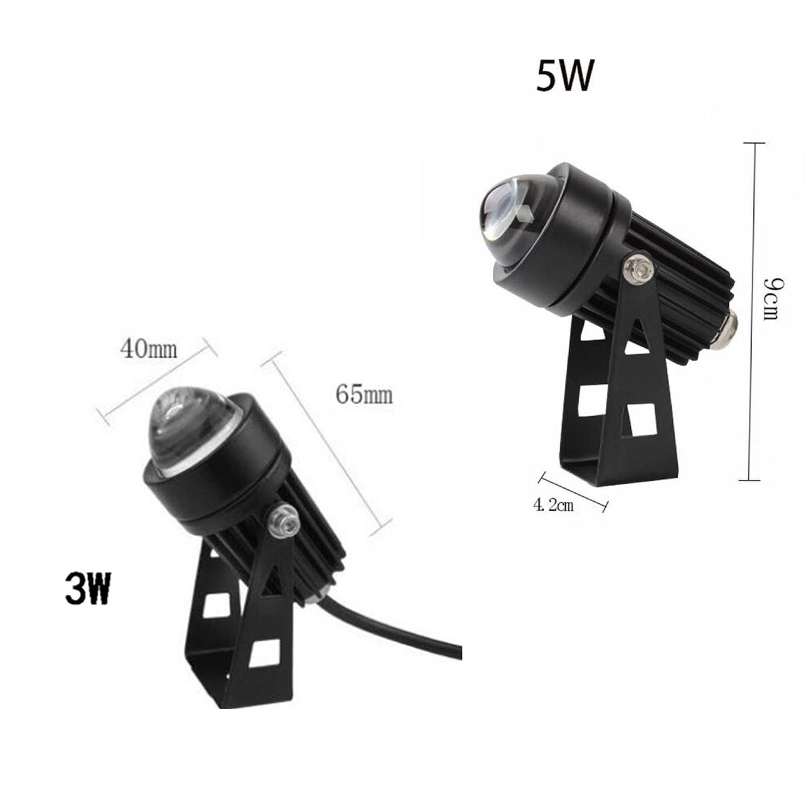 3W/5W Focos LED - Foco De Haz Estrecho Impermeable IP65, Foco De Iluminación Remota para Iluminación De Edificios Al Aire Libre, Foco De Haz LED, Empotrable Al Aire Libre Focos(White,4A-24V)