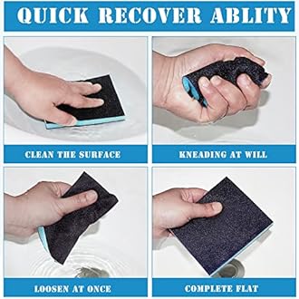 6Pcs 60 Grit Sanding Sponge, Jamiikury Coarse Sanding Blocks Washable and Reusable, Wet Dry Sandpaper Sponge for Wood Metal Furniture Paint and Drywall