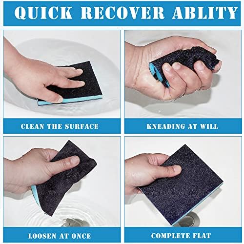 6Pcs 60 Grit Sanding Sponge, Jamiikury Coarse Sanding Blocks Washable and Reusable, Wet Dry Sandpaper Sponge for Wood Metal Furniture Paint and Drywall