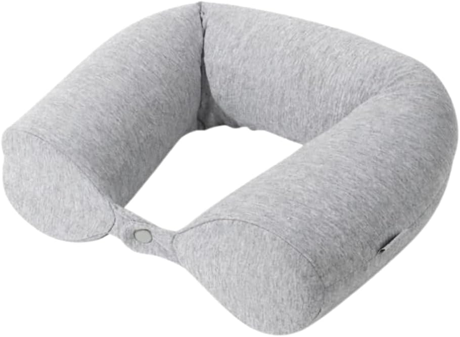 Cool Fly - Twist Bend Hold Any Shape Travel Neck Pillow. Best Design Custom Fit Your Airplane Pillow Shape. Memory Foam Contour & Holds Adjustable to Any Position for Custom Comfort, Light Gray