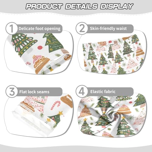 Girls Printed Leggings Yoga Pants Christmas Tree Cake Sweet for Kids in 4t to 10 Years, 4T3