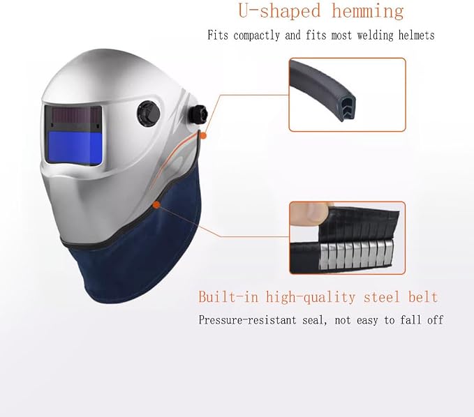 Protector para casco de soldar, gorra de algodón ignífuga miniatura 3