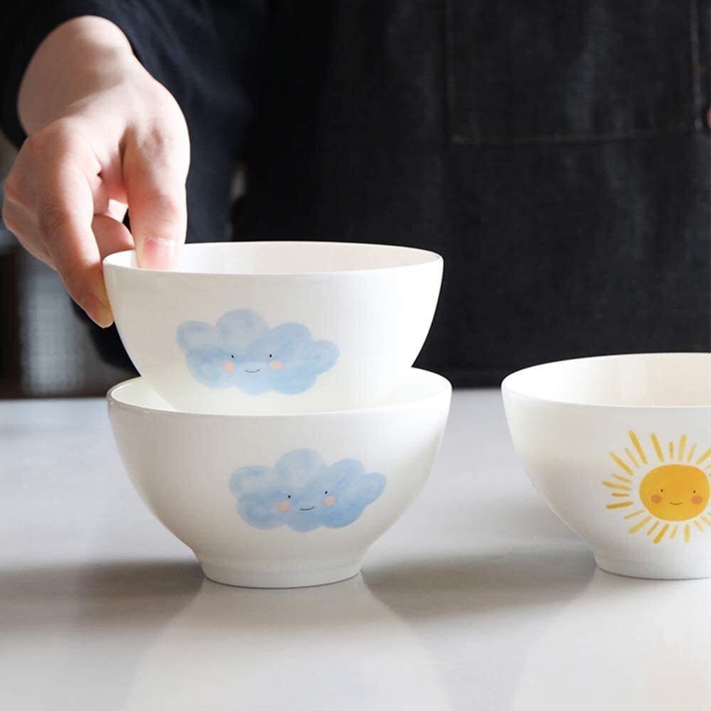 Sztućce Porcelanowe Desery, Zupy, Przekąski, Używane Do Lodów, Dodatki, Przyprawy, Ryż, Zestaw 4 Deserów little surprise