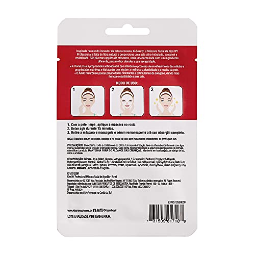 Kiss NY Professional Máscara Facial de Bambu - Romã, Kiss New York Professional