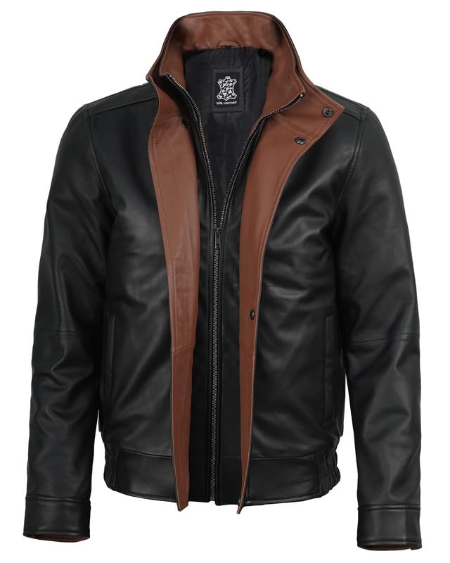 Image of Blingsoul Leather Jacket Men, Black and Brown Leather Jackets For Men