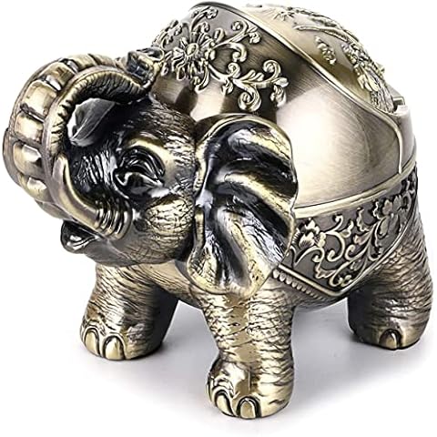 Windfester Vintage Metall Elefant Aschenbecher Schreibtisch Dekor Cover