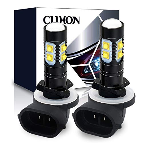 CIIHON 881 LED Fog Light Bulb 886 896 50W 3535SMD White 6000K 1600 Lumens DRL Driving Fog Lights Bulbs 894 862 888 Replacement Pack of 2