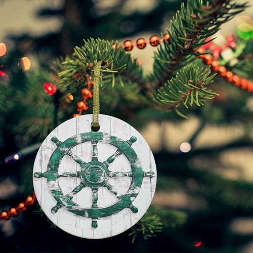 Green Coastal Ceramic Ornaments