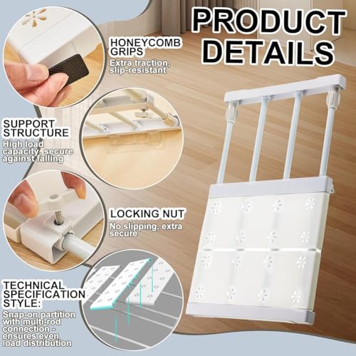 Placard encombré ? Étagère de rangement en métal extensible - 6