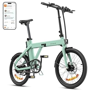 ENGWE Elektrische Fiets met APP-36V 9.6Ah Batterij tot 100km, Vouwfiets 250W Motor max 25km/h, E Bike Fietsen 42Nm Koppel Sensor & Carbon Riem, 3-Niveau PAS Forens voor in de Stad P20