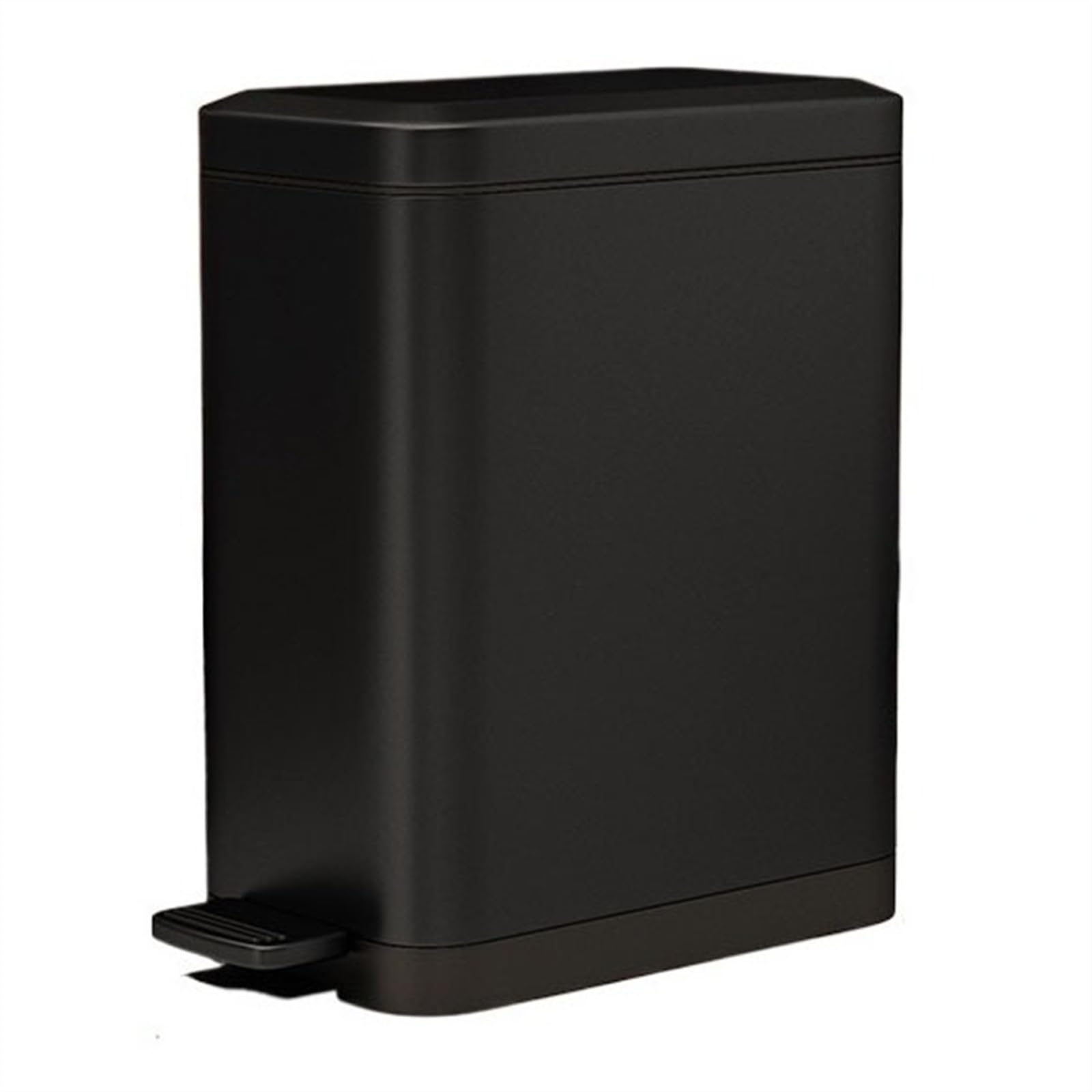 H8Q4D7N5G9 Dustbin Slim Stainless Steel Trash Can Step Pedal - Narrow Soft Close Lid Garbage Bin with Removable Inner Bucket for Home Kitchen Bathroom