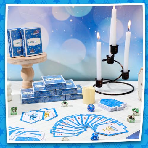 Juego de 12 barajas de cartas Hanukkah miniatura 4