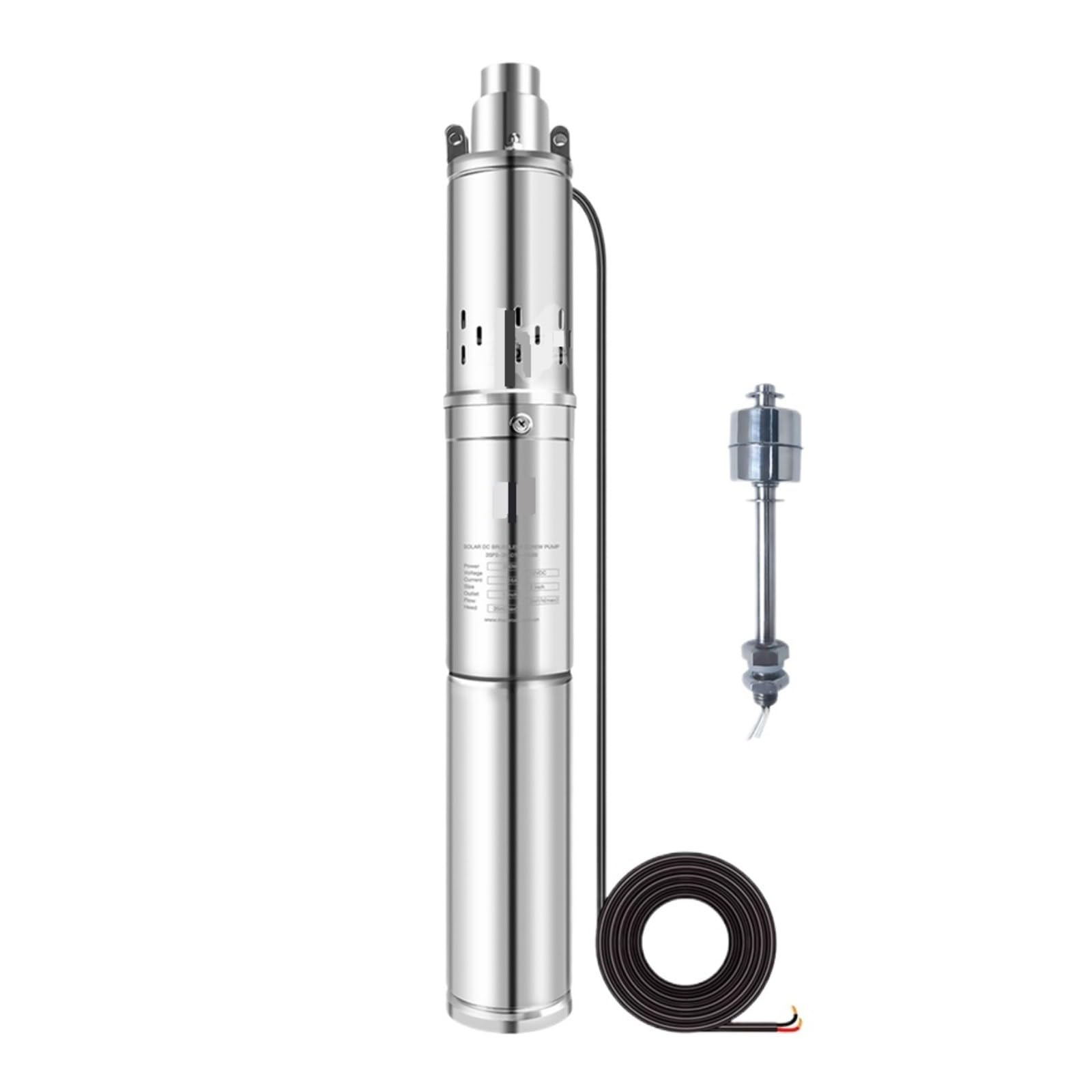 Gdbagkdqk One Color Solar Dc Deep Well Pump With Controller Brushless Submersible Water Pumps Powerful Water Flow(750W)