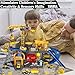 Frontoytall Construction Vehicles Track Set with Excavator, Dump Truck, Cement Truck, Wheel Loader & Rotating Crane, Interactive STEM Building Toy for Kids Ages 3-12