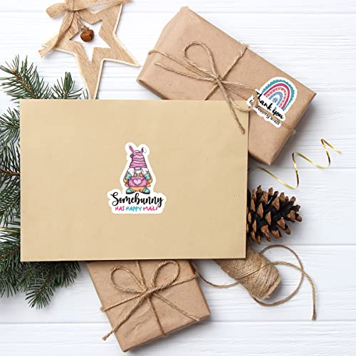 200 Pcs Happy Mail Easter Bunny Gnome Stickers ,Cute Small Business Envelopes Stickers For Handmade Goods/Bags Business Packages ,Easter Day Theme Small Shop Business Stickers For Envelopes Seals #TOP3
