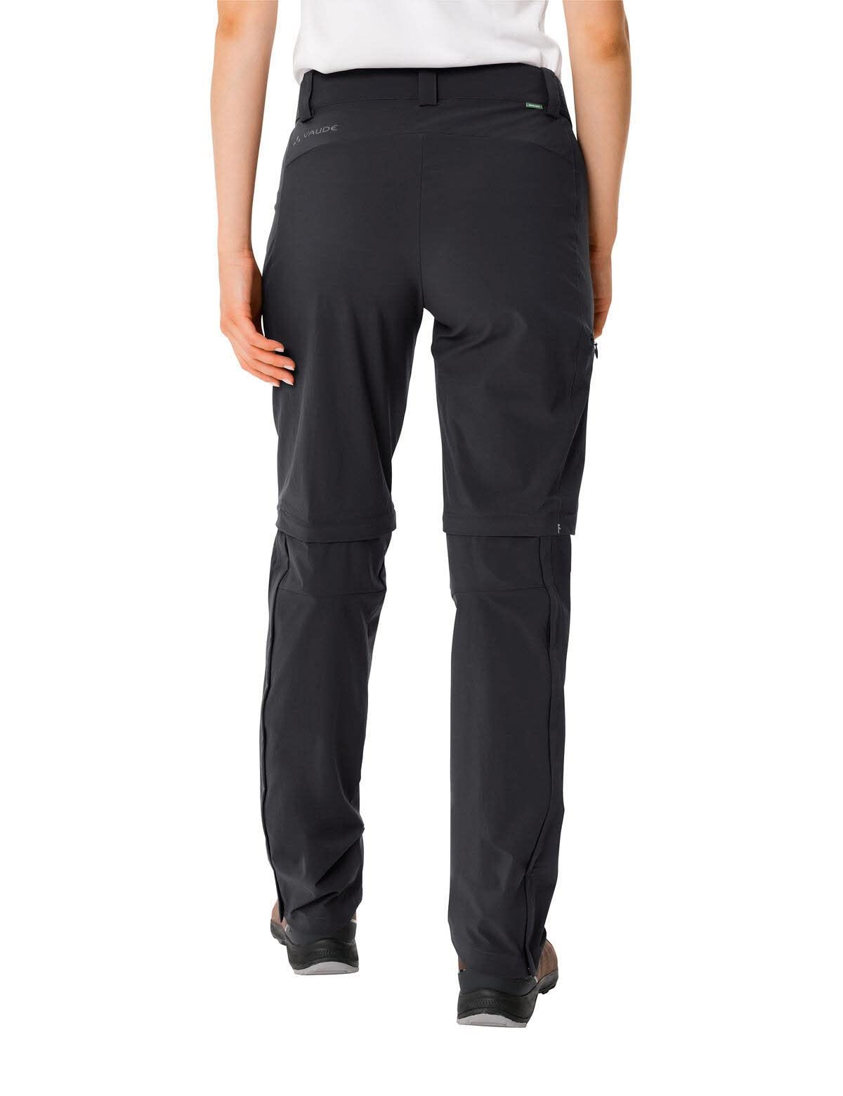 VAUDE Wanderhose Damen Zip-Off Farley Stretch III – Schwarz – Gr. 36 Kurz