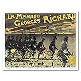 Reproduction d'art encadrée de haute qualité, finie à la main.