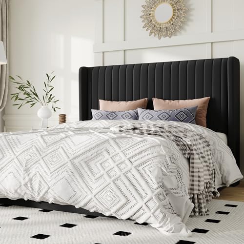Image of Allewie Full Size Lift Up Storage Bed Frame Channel Tufted Headboard Black