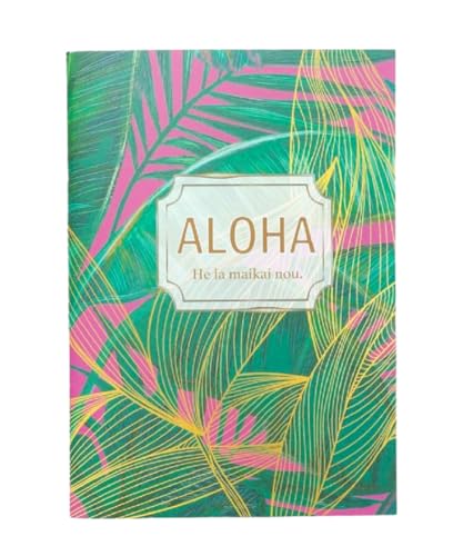 ハワイアン雑貨 マウナロア レッスン ノート 平綴じタイプ ハワイアン 文具 家計簿 日記帳 ハワイ雑貨 (バナナリーフ)