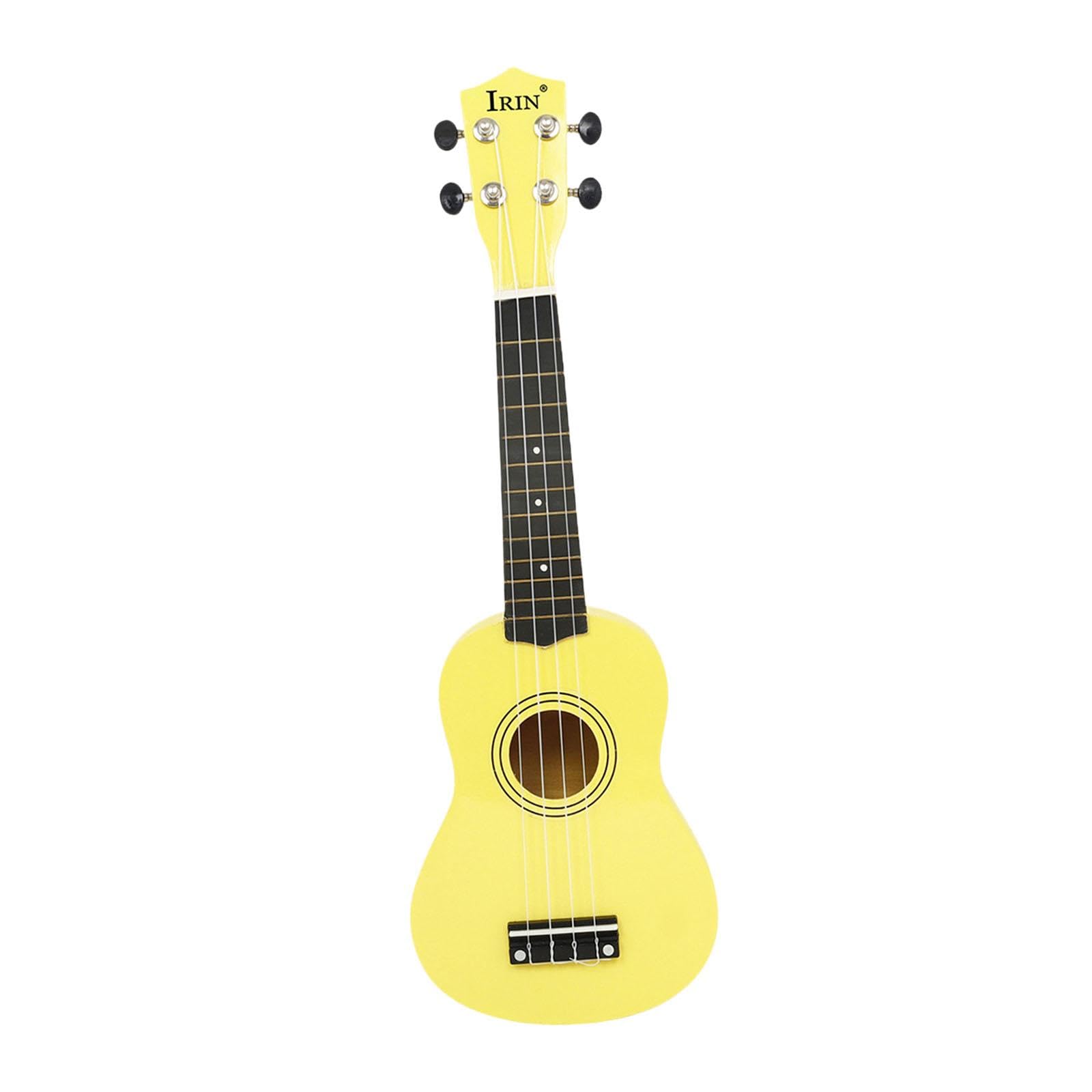 Ukulélé pour Débutants, Instrument de Musique pour Enfants, Mini-guitare à 4 Cordes pour Développer Les Compétences Musicales Des Bébés D'âge Prés, jaune