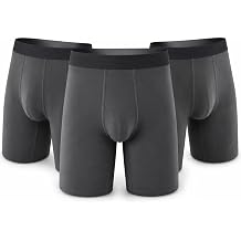 TRENDOUX Men's Modal Boxer Briefs, 100S Silky Seamless Mens Underwear, Breathable Moisture-Wicking, Anti Chafe Pouch Support