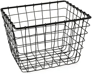 Gelco Design Fab Wire Storage Basket, Metal, Black, 18 x 22 x 16.5 cm