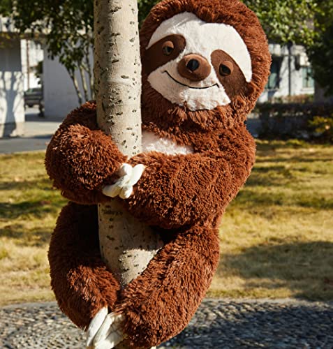 IKASA Groß Faultier Kuscheltier Riesen Stofftier,78cm Gross Plüschtier Riesige Plüsch Spielzeug Jumbo Plüschtiere,Geschenk für Kinder