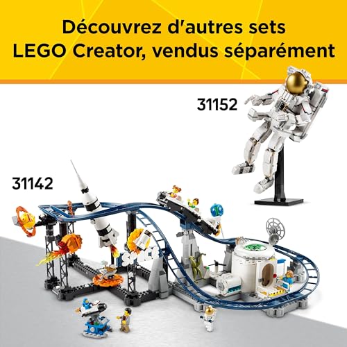 LEGO Creator 3-en-1 Le Robot de l’Espace - Se transforme en Chien ou en fusée - Jeu de Construction pour Filles et garçons sur Le thème de l’Espace - Idée de Cadeau d'anniversaire dès 8 Ans 31164