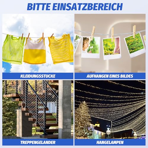 Corde à linge extérieure durable grâce au câble métallique 50m en inox