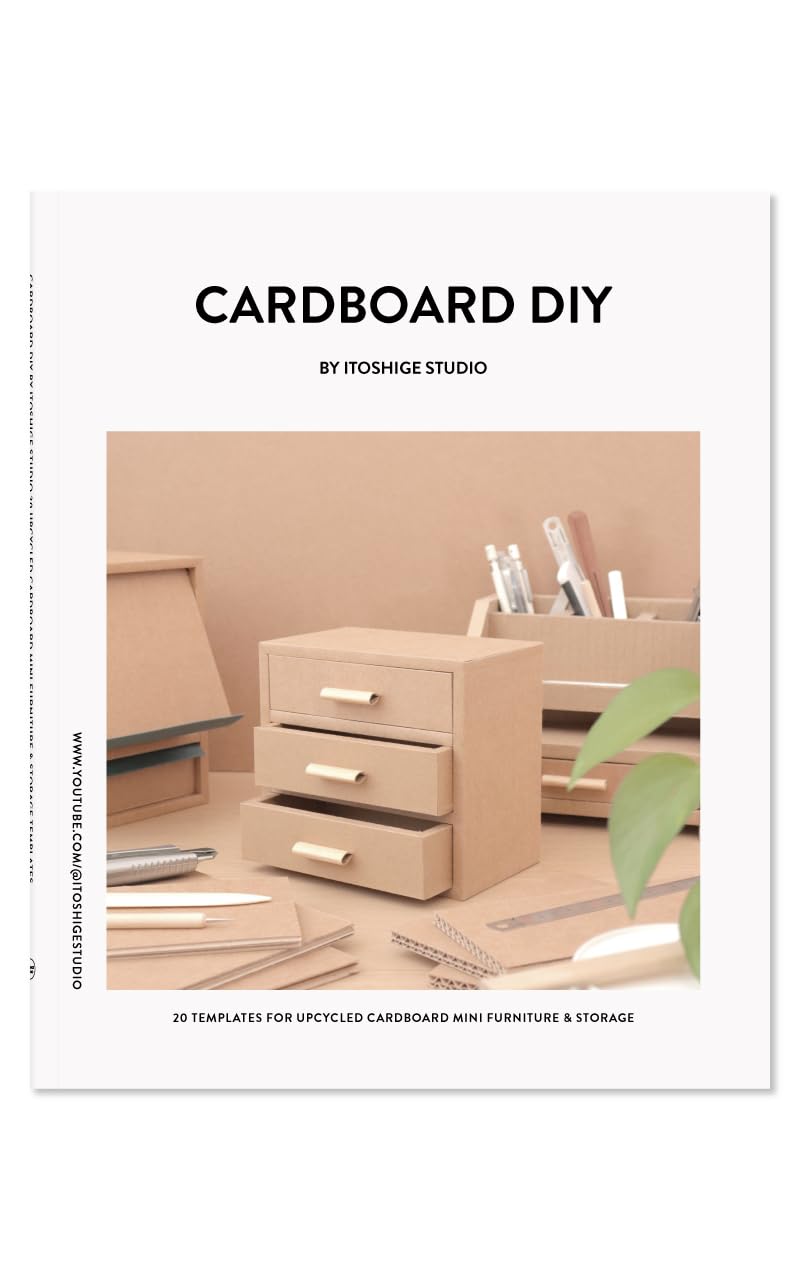 CARDBOARD DIY BY ITOSHIGE STUDIO 20 TEMPLATES FOR MINI FURNITURE & STORAGE