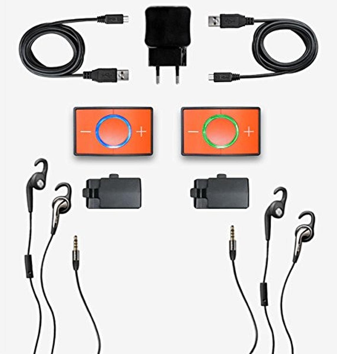 Ceecoach Kit Duo Bluetooth Communication and Intercom for Horse Riding, Winter Sports, Industry, Red, One Size