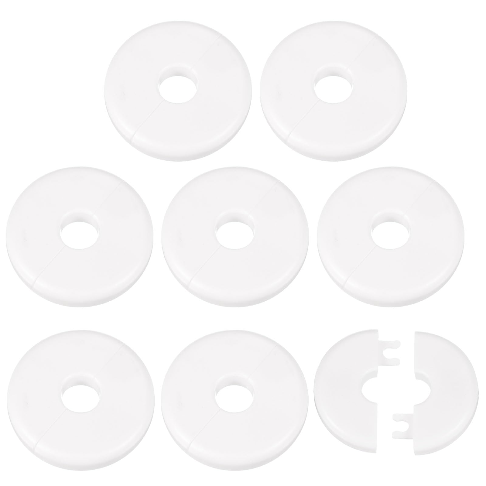 Placas autoadhesivas ABS de 11 mm sourcing map para tapar tuberías en baños y cocinas paquete de 8