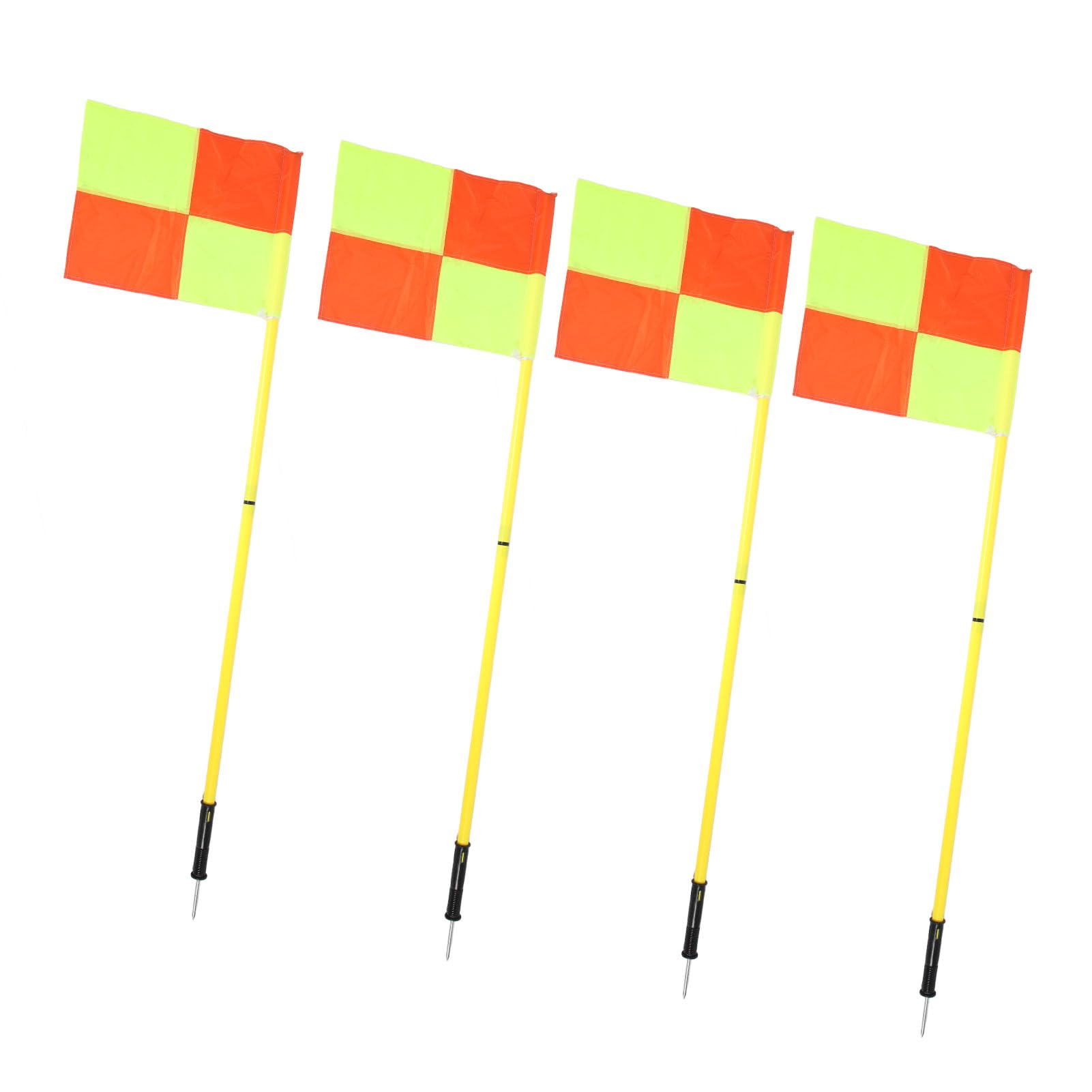 Football Corner Flags Set 1,5 m Poles 4 Square Flags Outdoor Training