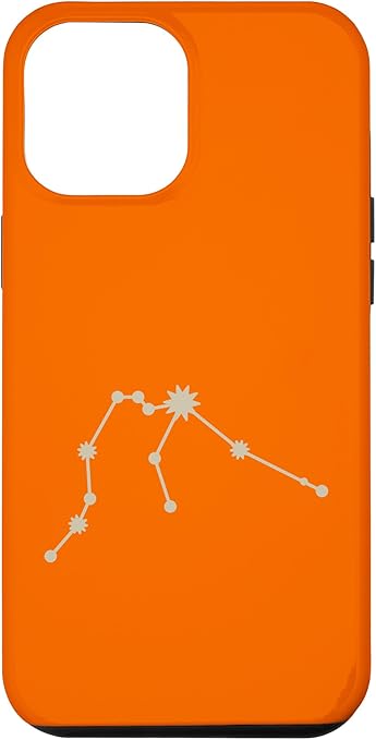 iPhone 14 Pro Max Beige Orange Zodiac Aquarius Case