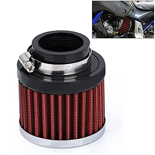 PTNHZ Universal Red Neck 1.5' 38mm Car High Flow Cold Air Intake Air Filter Power Intake Air Inlet System Air Cleaner