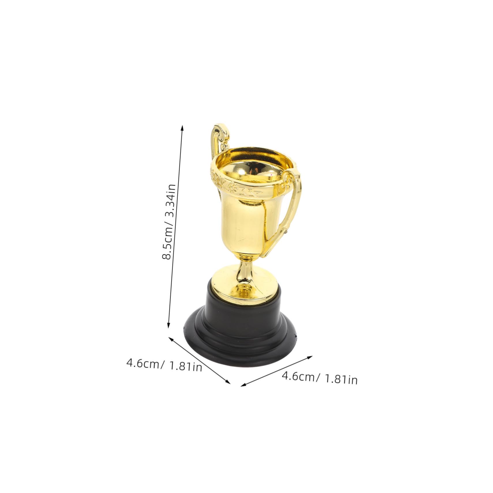 30 Goldene Kleiner Pokale aus Kunststoff für Kinder als Belohnung | Klassische Trophäenform mit Glatter, Glänzender Oberfläche, 30 Stück, Passend für Klassenraum und Sportbankett